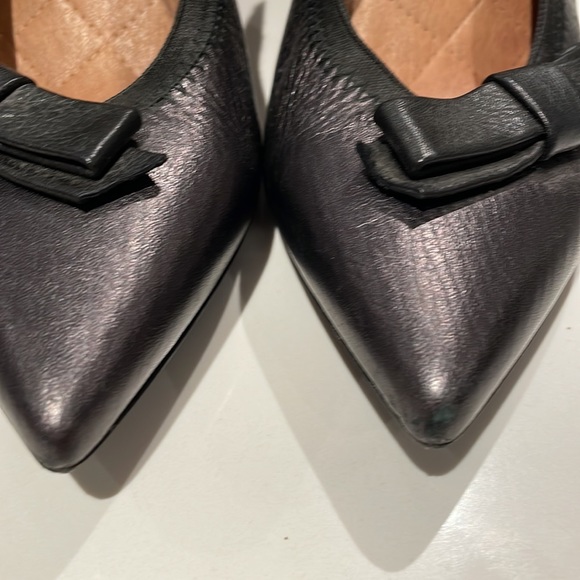 (2/$70) Hispanitas joy is a choice metallic bronze leather heels bow detail 36 - Picture 4 of 9